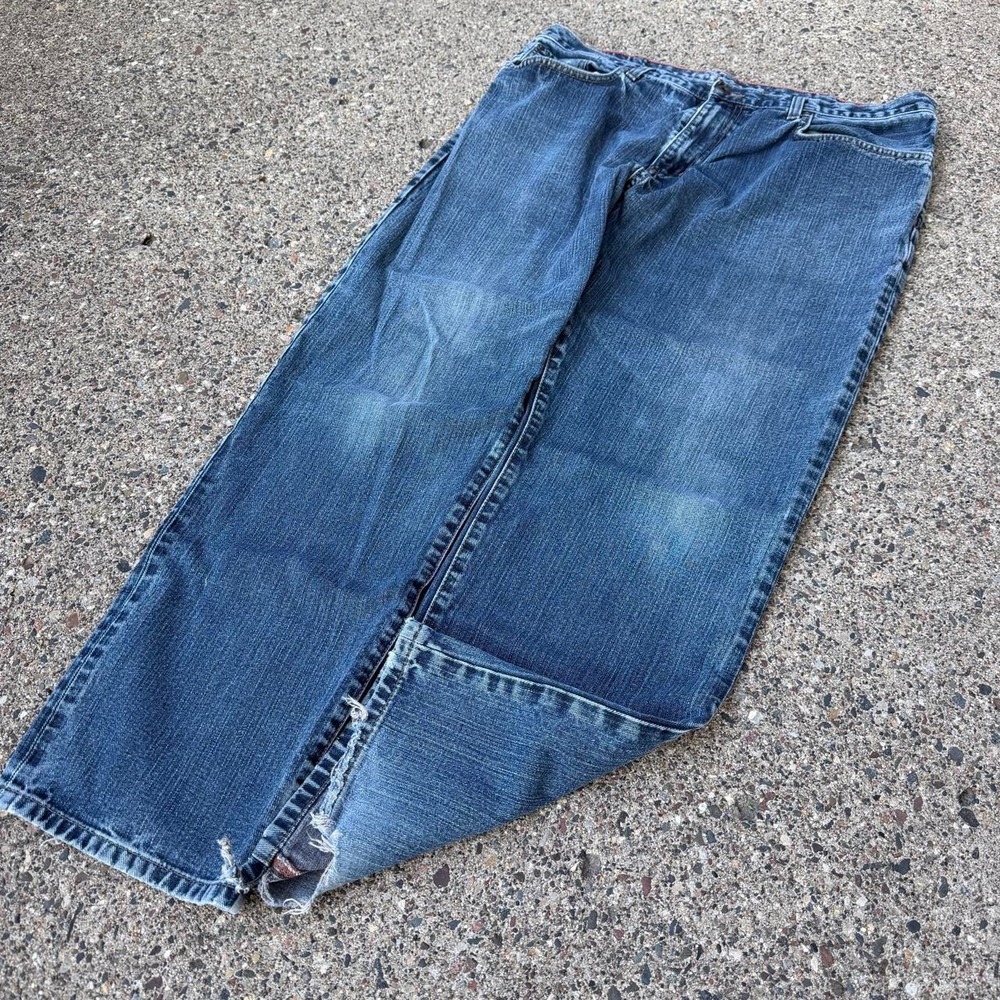 Eddie Bauer Y2K Baggy Jeans Men's 38x32 Blue Wash Relaxed Denim